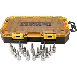DEWALT Drive Bit Socket Set, 3/8" Drive, SAE/Metric, 17-Piece (DWMT73806) $22.45