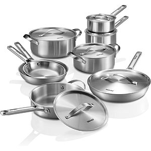 Vednhol Hammered Titanium 14-Piece Cookware Set w/ Lids $499.99