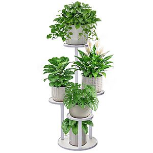 32" HETTHI 5-Tier Corner Plant Stand (White) $9.99 + Free Shipping w/ Prime or on $35+