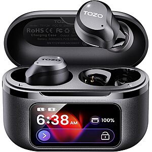 TOZO NC9 Pro Active Noise Cancelling Wireless Earbuds, LDAC Hi-Res Audio $39.99