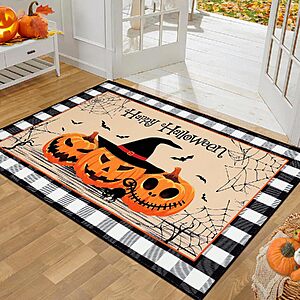 32"x48" Pauwer Halloween Pumpkin Door Mat $9.99 + Free Shipping w/ Prime or on $35+