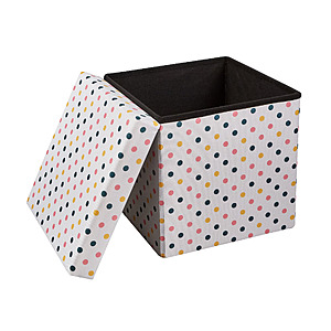 Kvell Kids 15" Collapsible Toy Storage Bin w/ Removable Lid (Polka Dot) $7 + Free Shipping w/ Walmart+ or on $35+