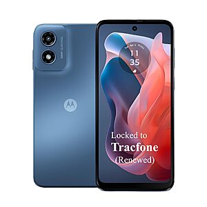 $39.99 FS AMAZON via Verizon Value: Tracfone Moto g Play 2024 Renewed Phone with a 1-Yr Plan Included