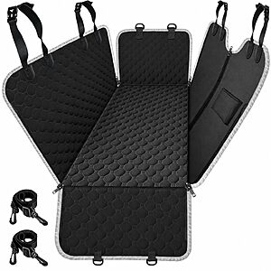 54" x 55" Mancro Dog Hammock Car Back Seat Cover (Black) $18.99 + Free Shipping w/ Prime or on $35+