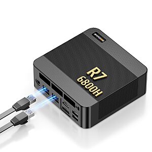BOSGAME P6 Neo Mini PC: Ryzen 7 6800H, 24GB LPDDR5x RAM, 1TB PCIe SSD, 680M Graphics, USB4 $482