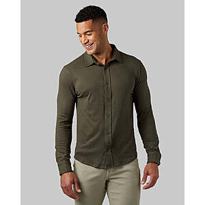 32 Degrees Men's Soft Stretch Knit Button-Up $11.99