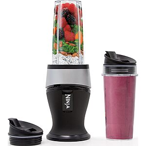 Ninja Fit Compact Personal Blender, 700W, (2) 16oz Cups, QB3001SS $52.99