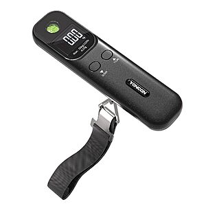 Yoncon 110-Lb Digital Luggage Scale w/ LCD Display & Tare Function (Black) $5.99 + Free Shipping w/ Prime or on $35+