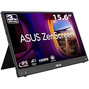 $99* | 15.6″ ASUS ZenScreen 1080p USB-C Portable Monitor w/ Kickstand & Tripod Socket at Amazon