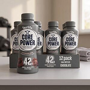 [SnS, AC] $28.79* | 12-Pk 14-Oz Core Power Elite High Protein Shake (Chocolate) at Amazon