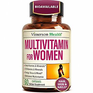 Multivitamin for Women – Methylated Multivitamin – Daily Wellness – 60 Caps | Daily Women’s – Methyl B12, 5-MTHF Folate, Vitamin C, Vitamin D3 & Biotin – 60 Capsules