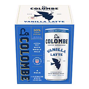 La Colombe, Latte Draft Vanilla, 9 Fl Oz, 4 Pack for $5.76 or lower with subscribe and save