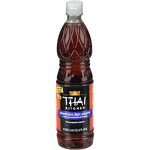 Thai Kitchen Premium Fish Sauce, 23.66 fl oz - One 23.66 Fluid Ounce Bottle of Fish Sauce Crafted for Dressings and Marinades for a Sweet, Tangy and Spicy Flavor for $5.22 or lower