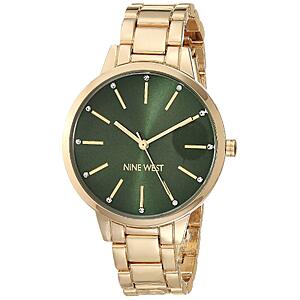 Nine West Women's Crystal Accented Bracelet Watch $19.46