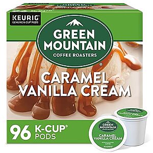 [SnS] $29.83 | 4-Pack 24-Count Green Mountain Coffee Roasters Light Roast Coffee Keurig K-Cup Pods (Caramel Vanilla Cream) at Amazon