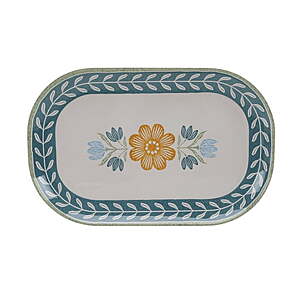 Better Homes & Gardens Floral Oval Serving Tray (Green) $4.48 & More + Free Shipping w/ Walmart+ or on $35+