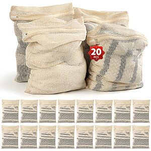 20Pcs Mesh Laundry Bags for Delicates $5.99 + Free Shipping