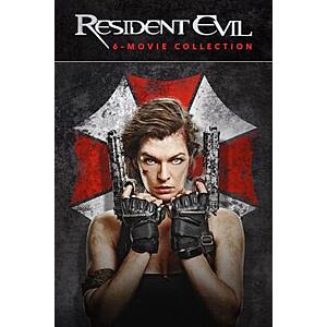Resident Evil 6-Movie Collection (4K UHD Digital Films; MA) $14.99 via AppleTV