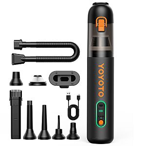 Amazon - Car Vacuum Rechargeable 21000Pa Powerful Suction Handheld Vacuum Cordless | 4-in-1 Portable Hand Held Mini Vacuum Cleaner 3 Modes Car Vacuum Rechargeable - $34.99