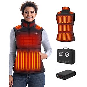 Women`s Heated Softshell Vest, $44.99 w/ coupon and code