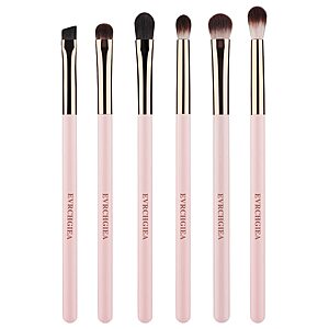 6-Piece EVRCHGIEA Eye Makeup Brush Set (Baby Pink) $4.73 + Free Shipping w/ Prime or on $35+