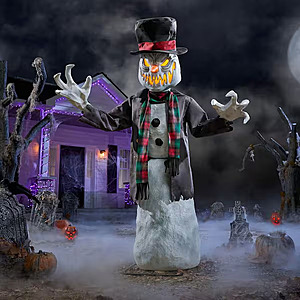6.5' Wicked Woods Animated LED Snarling Snowman $90 + Free Shipping