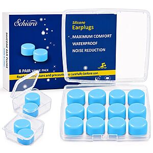16-Count Schiara Moldable Silicone Earplugs (Light Blue) $3.58 w/ S&S + Free Shipping w/ Prime or on $35+