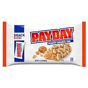 Walgreens: 23.2oz PAYDAY Candy Bars for $8.99 ($0.39/oz or $0.28 per Snack Size)