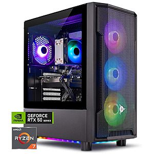 Skytech Gaming Shadow Gaming PC, AMD Ryzen 7 5700 3.7GHz, NVIDIA RTX 5060 Ti 8GB VRAM, 1TB NVMe SSD, 16GB DDR4 RAM 3200, 650W GOLD PSU, Wi-Fi, Win 11, Desktop - $1199 $1199.99