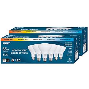 Feit Electric 65W Replacement 5-CCT LED BR30 Bulbs, 12-pack $30.99 free Shipping Costco.com