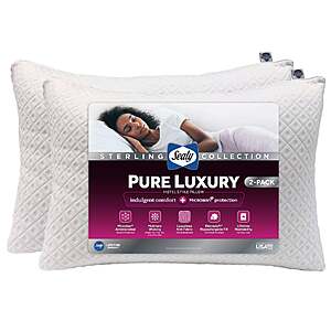 Sealy Sterling Pure Luxury Pillow, 2-pack $16.99 Standard/Queen Size $19.99 King Size free shipping Costco.com