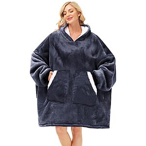 Kipswiza Oversized Wearable Blanket Hoodie (Dark Grey) $13.71 + Free Shipping w/ Prime or on $35+