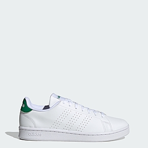 adidas Men's Advantage Shoes (Cloud White/Cloud White/Green, 7.5,8,10-12) $19.20 + Free Shipping