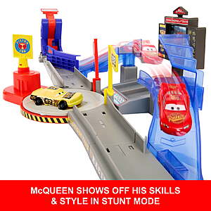 $26.88 get $5 Walmart Cash Disney and Pixar Cars Piston Cup Stunting Speedway Playset with Lightning McQueen Toy Car