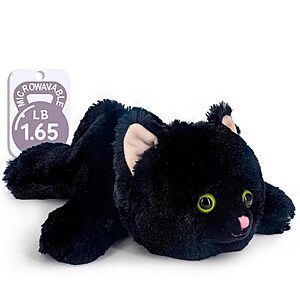 9.8" 1.65lb Marysun Microwavable Black Cat Weighted Stuffed Animal Plush $11.47 + Free Shipping w/ Prime or on $35+