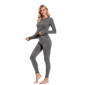 Ekouaer Thermal Underwear for Women Long Johns Base Layer Winter Clothes $7.99