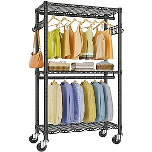 VIPEK R2 Mini Rolling Clothes Rack Portable Closet for Hanging Clothes Black $53.99 + Free Shipping