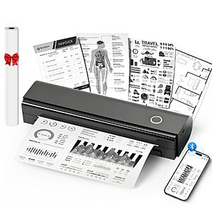 NDYIN N80 Wireless Bluetooth Portable Thermal Printer $29.48 + Free Shipping w/ Prime or on $35+