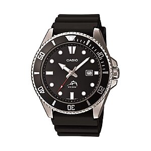 Casio Men's MDV106-1AV 200M Black Dive Watch (MDV106-1A) $68.99