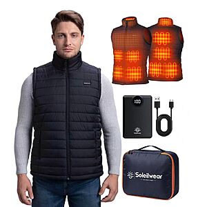 Amazon – Soleilwear Men's Heated Vest w/ Battery - $59.99 w/ Code