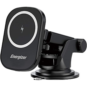Open-Box: Energizer - Ultimate 15W MagSafe Magnetic Universal 3-in-1 Wireless Car Charger/Mount with Vent, Dash and Windshield Mounts Included - Black from $3.99