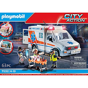 Playmobil Ambulance Building Set w/ Lights $18.99 + Free Shipping