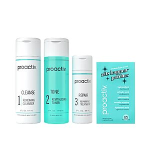 [S&S] Proactiv Solution Acne Treatment Kit, 3-Step Routine, 90-Day, Free Patches | Treats and helps prevent acne with a complete 90-day 3-step routine. $33.9