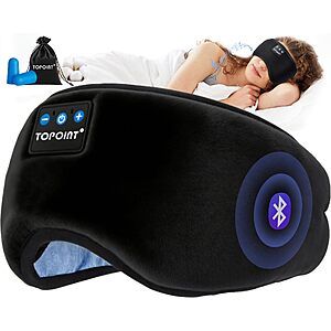 Amazon – TOPOINT Bluetooth 5.4 Sleep Mask Headphones - $12.99 w/ Code