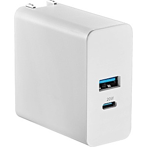$6.99, FS, Insignia™ - 32W Dual Port Wall Charger for iPhone, Samsung Smartphones, Tablets and More - White, Best Buy