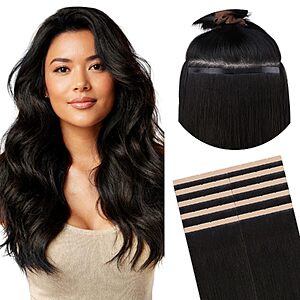GOO GOO Tape In Weft Hair Extensions, 8cm Wide Tape, 20inch 10pcs 50g $37.37 AC