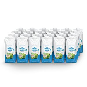 $24.38 S&S (less if you have 25% off Q) Amazon Grocery, Pure Coconut Water, No Added Sugar, 11.2 Fl Oz, 24 Ct