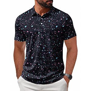 ZITY Mens Golf Shirt Short Sleeve UPF 50+ Athletic Casual Collared Polo M $9.99 AC + Free Shipping /w Prime
