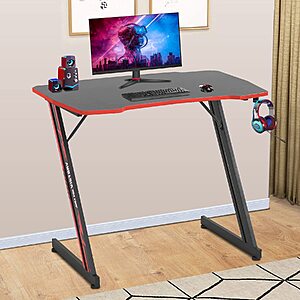 35" BestOffice Z-Shaped Gaming Desk (Red) $47.99 + Free Shipping