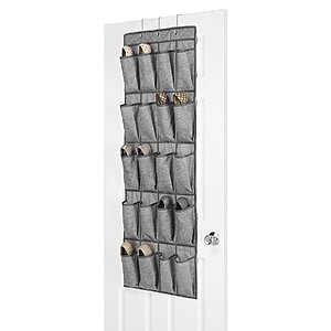 Whitmor 20-Pocket Over-the-Door Shoe Organizer (Gray) $7.98 + Free Shipping w/ Prime or on $35+